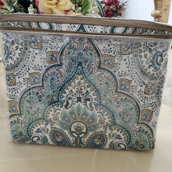 Nicole Miller Floral Medallion Paisley King 3 Pc 100% Cotton Duvet Cover Set - Picture 11 of 11